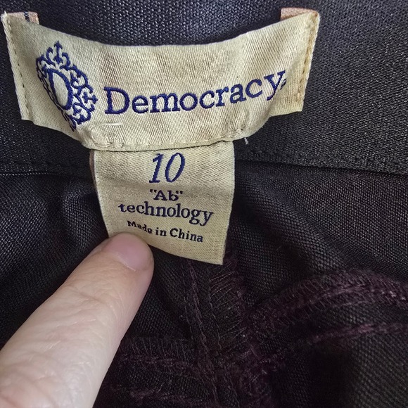 Democracy Womens Size 10 Ab Technology Skinny Pants Burgundy Plum B1590PEX2XX - Picture 16 of 16
